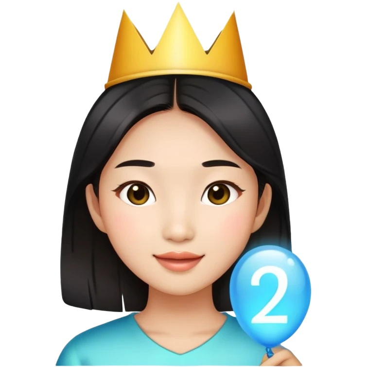 Asian girl  21st birthday  emoji
