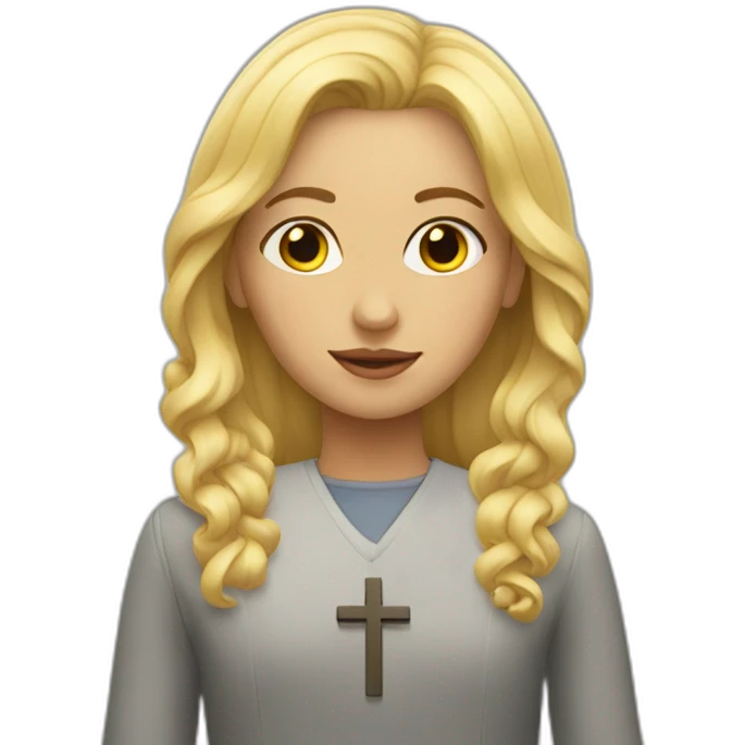 Blonde girl from church emoji
