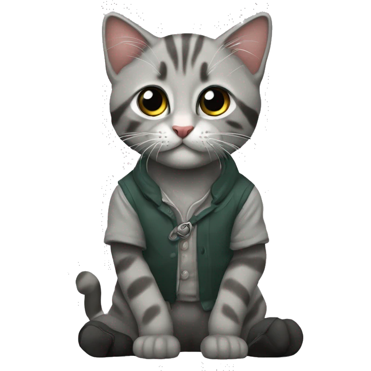 Британская серая кошка с янтарными глазами emoji