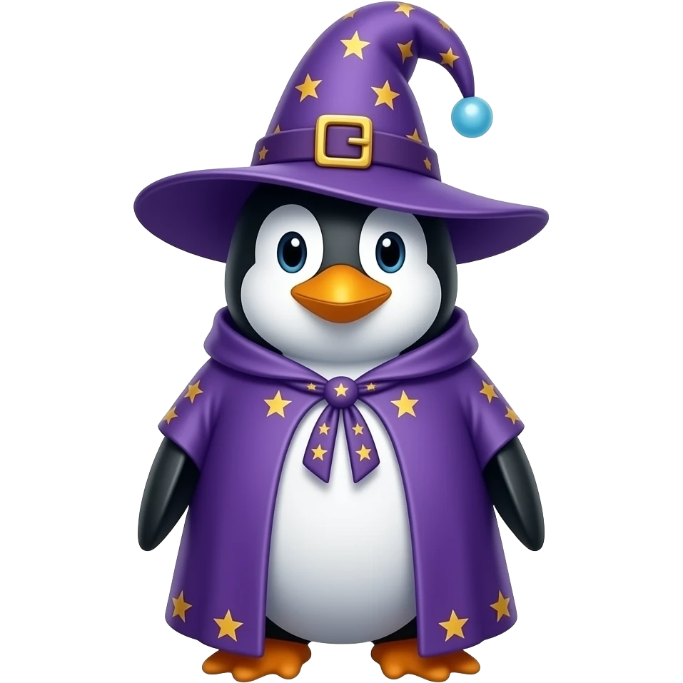 Penguin Wizard emoji