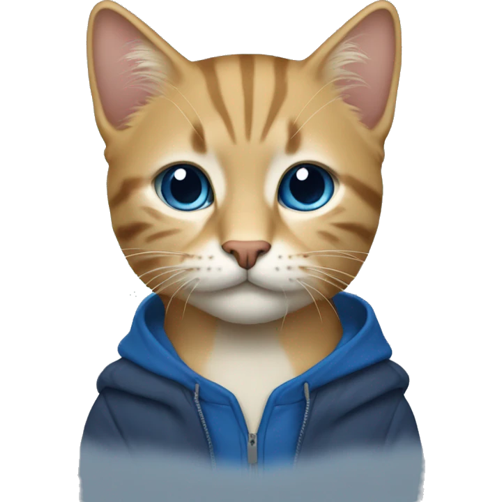 Niebieski kot emoji