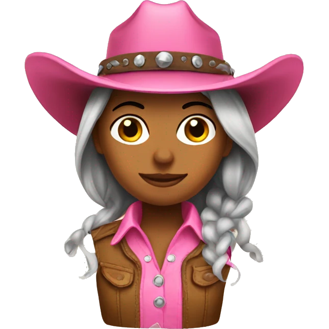 pink cowgirl  emoji
