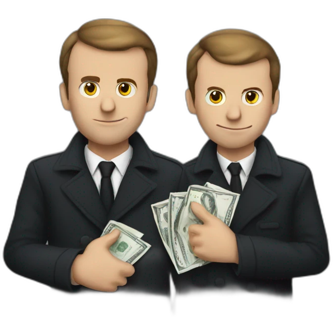 Macron as a thief emoji