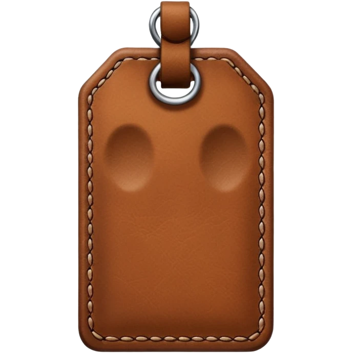 leather tag with stitching lines emoji