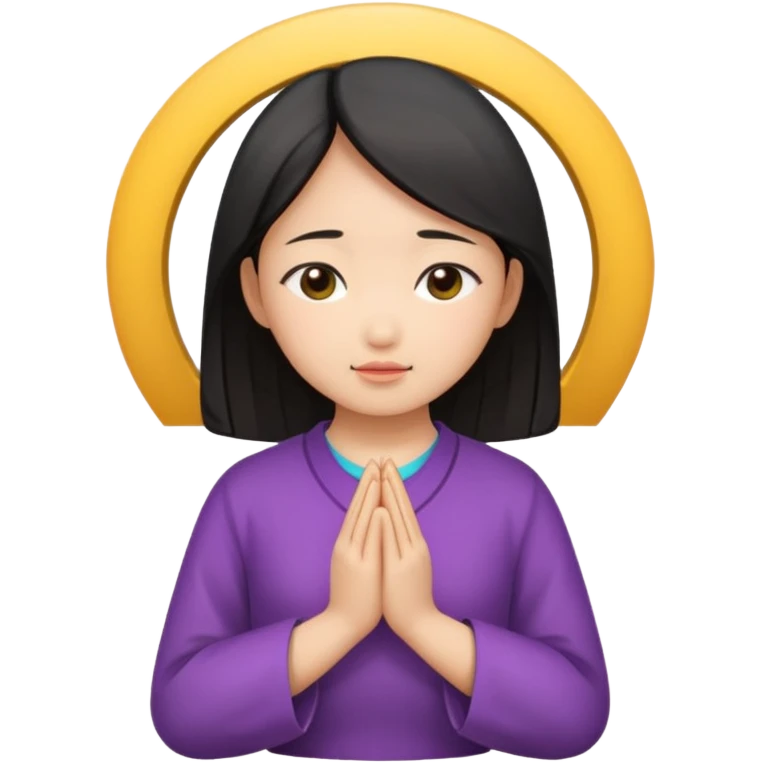 asian girl prayying emoji