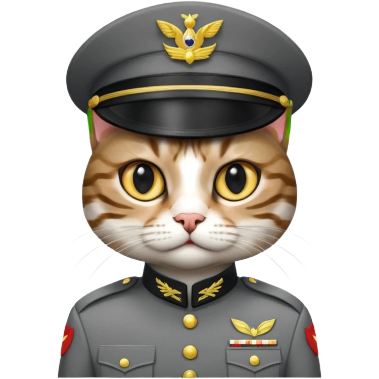 Cat in military  emoji