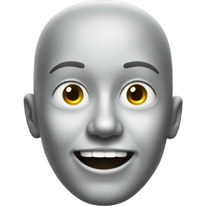 Artificial intelligence smiling emoji