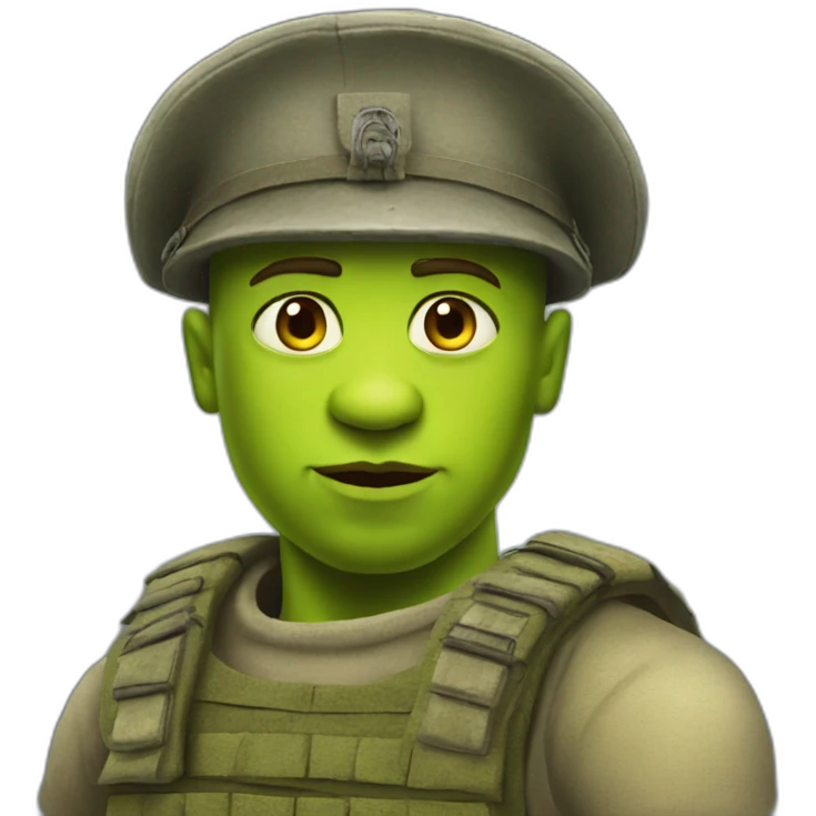 ukrainian solider shrek emoji