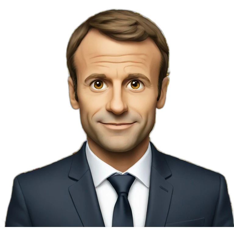 Emanuel Macron avec à joint emoji