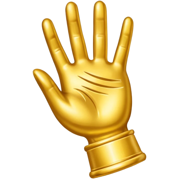 Eine goldene, geballte Hand die den Daumen nach oben streckt emoji