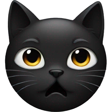 black cat crying emoji