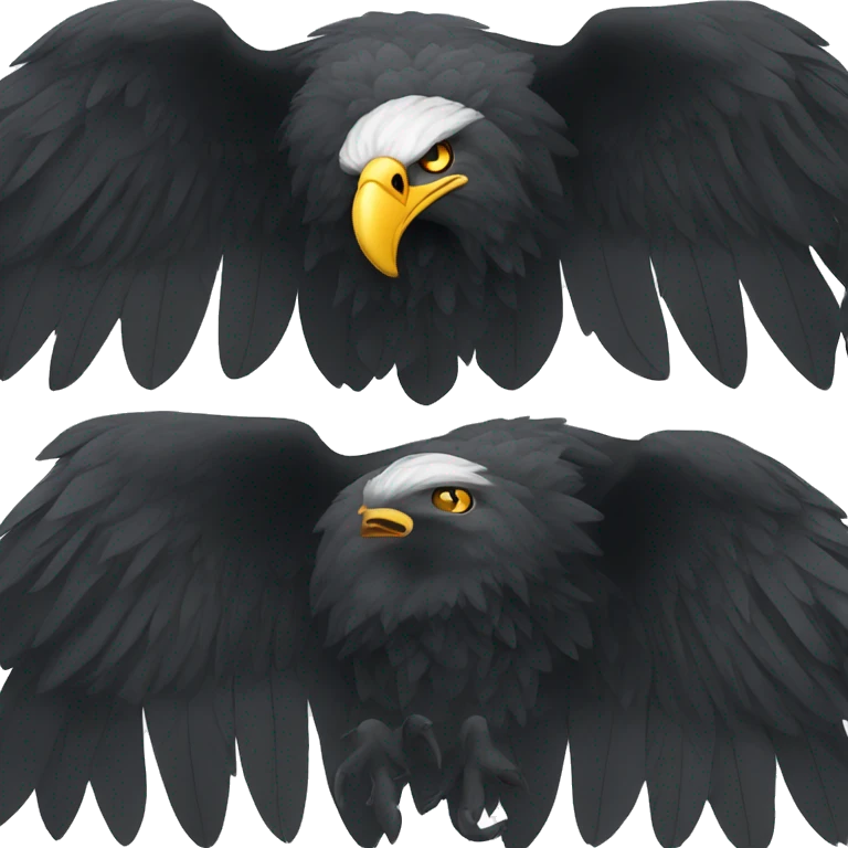 Full Black eagle emoji
