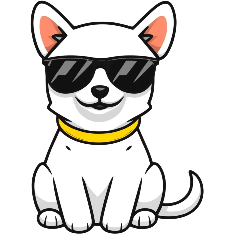 dog with sunglasses emoji