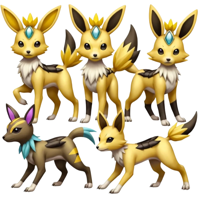 Meloetta-Renamon-Umbreon-Jolteon-Beedrill-Manectric-Palkia-fusion emoji