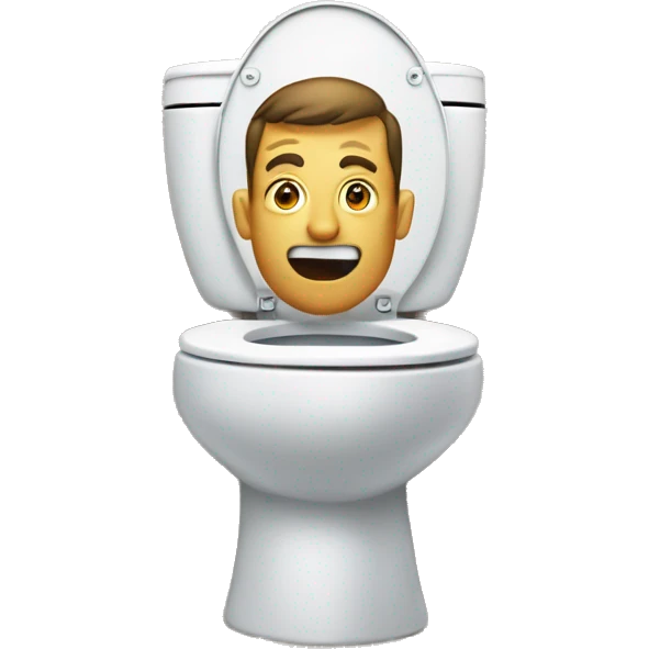 man emerging from a toilet  emoji