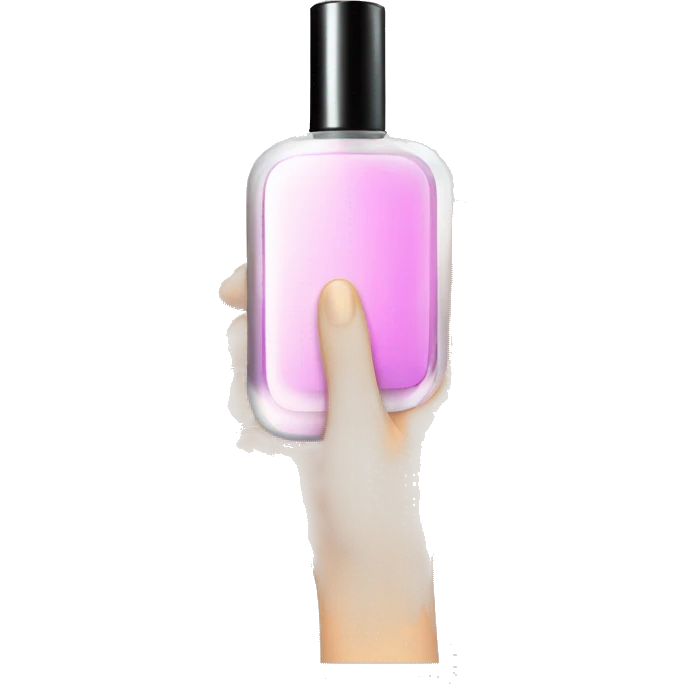 Hand holding perfume bottle ios emoji
