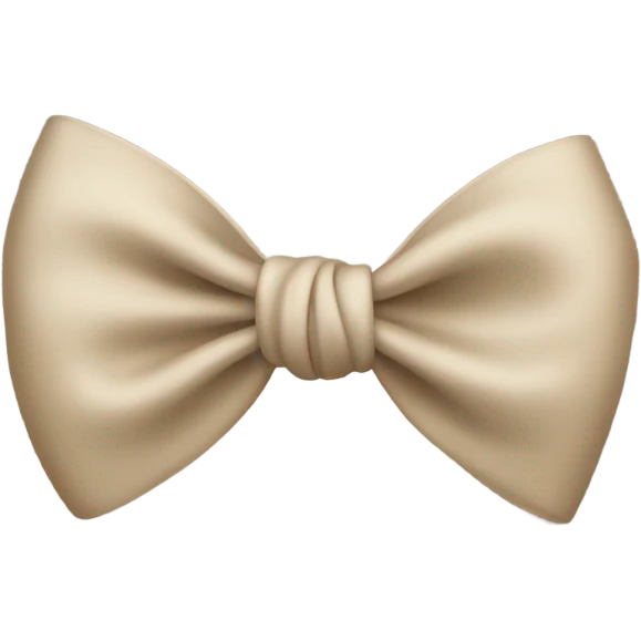 Beige bow emoji