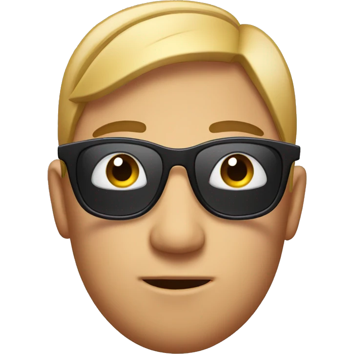 Sunglasses on head, eyebrow raised on confusion emoji
