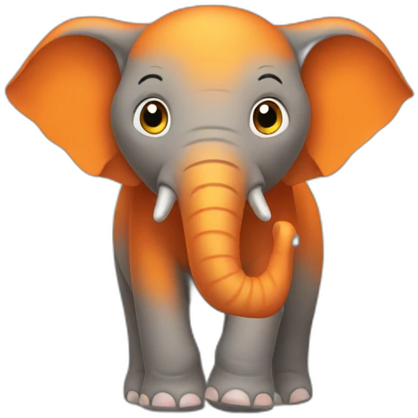 Orange elephant emoji
