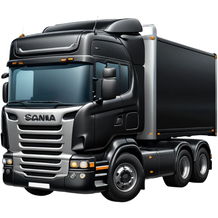 Black scania truck emoji