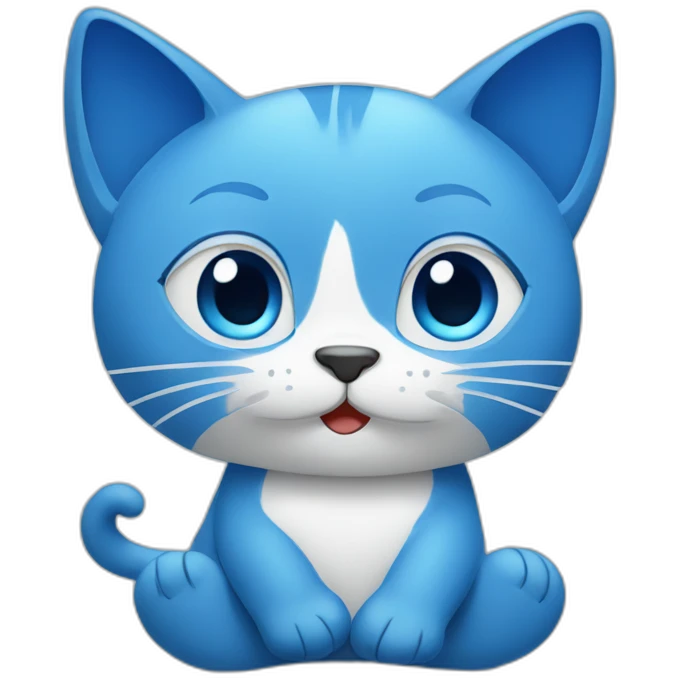 Blue Cat yoga emoji
