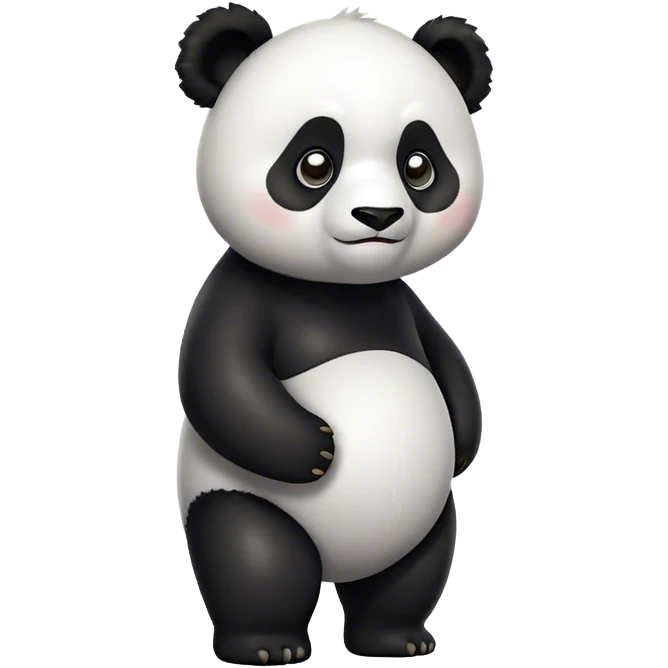 Panda shrugging his shoulders to indicate a lack of knowledge about a particular topic, or a lack of care about the result of a situation emoji