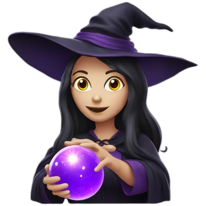 Witch with magic ball emoji