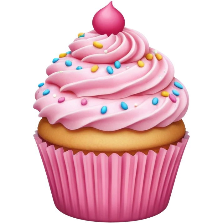 Cupcake with pink icing emoji