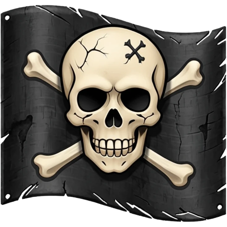 natos y waor bandera negra con calavera petra de canción cicatrices  emoji