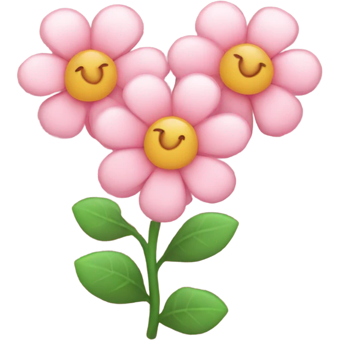 Cute heart flowers  emoji