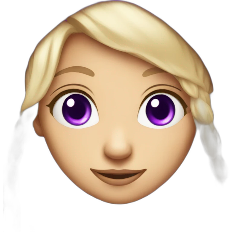 Blondie elf with purple eyes emoji
