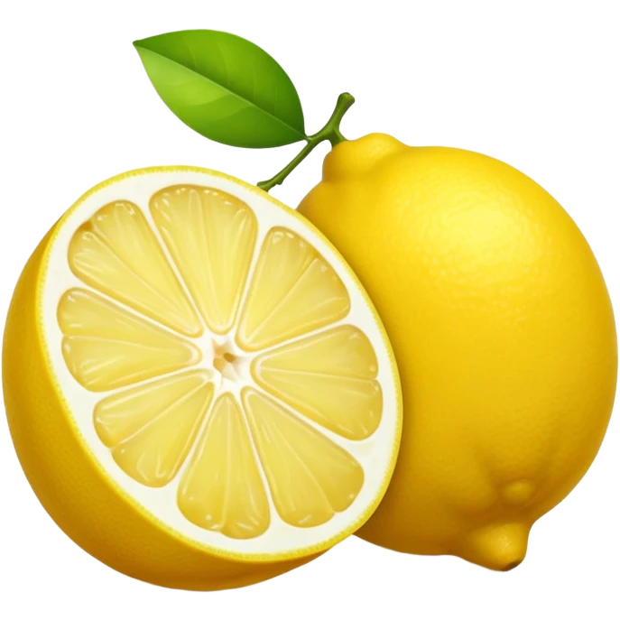 lemon cut in half  emoji