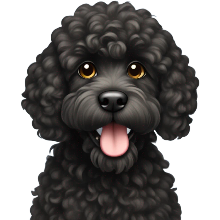 Black cockapoo emoji