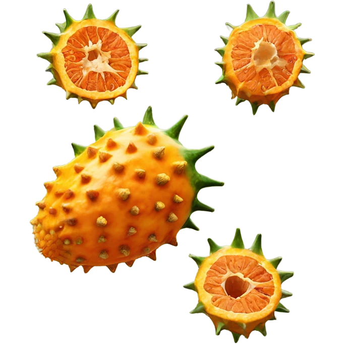 orange kiwano fruit  emoji