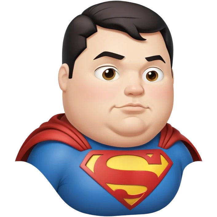 A fat super man emoji