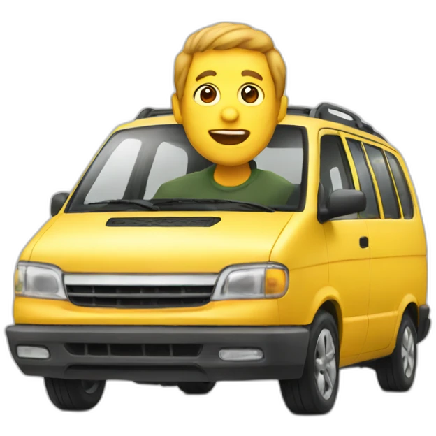 John eating  minivan emoji