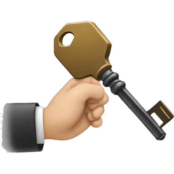 Handing a key emoji