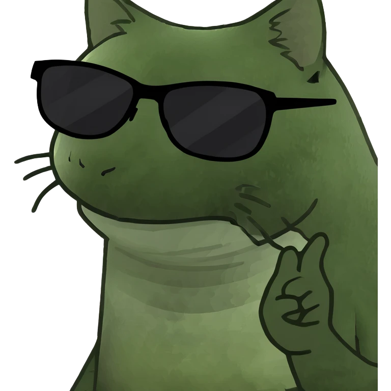 Cat with sunglasses emoji