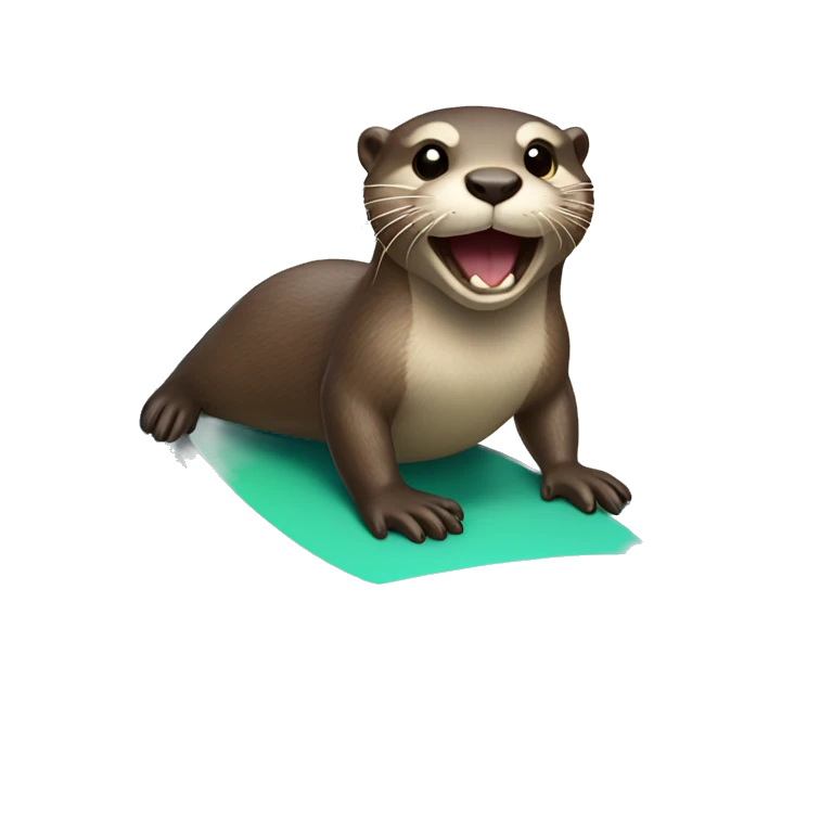 Otter riding surf board  emoji
