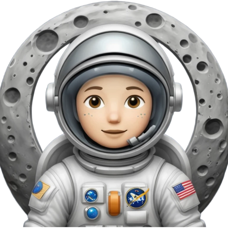 astronaut floating in the moon  emoji