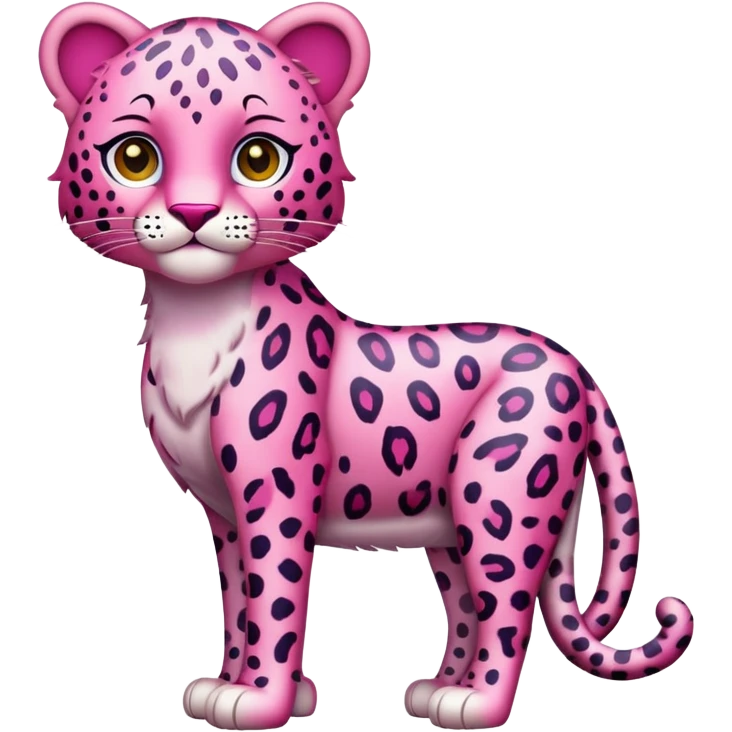 Pink leopard  emoji