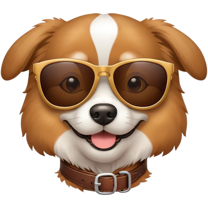 Dog wear sunglasses  emoji