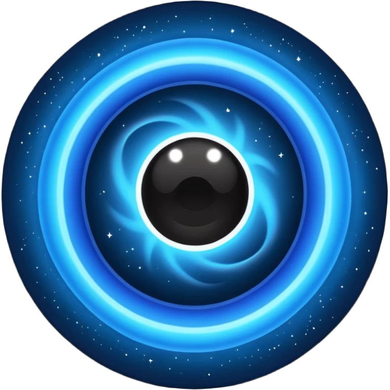 TON 618 black hole with bright blue jet emoji style emoji