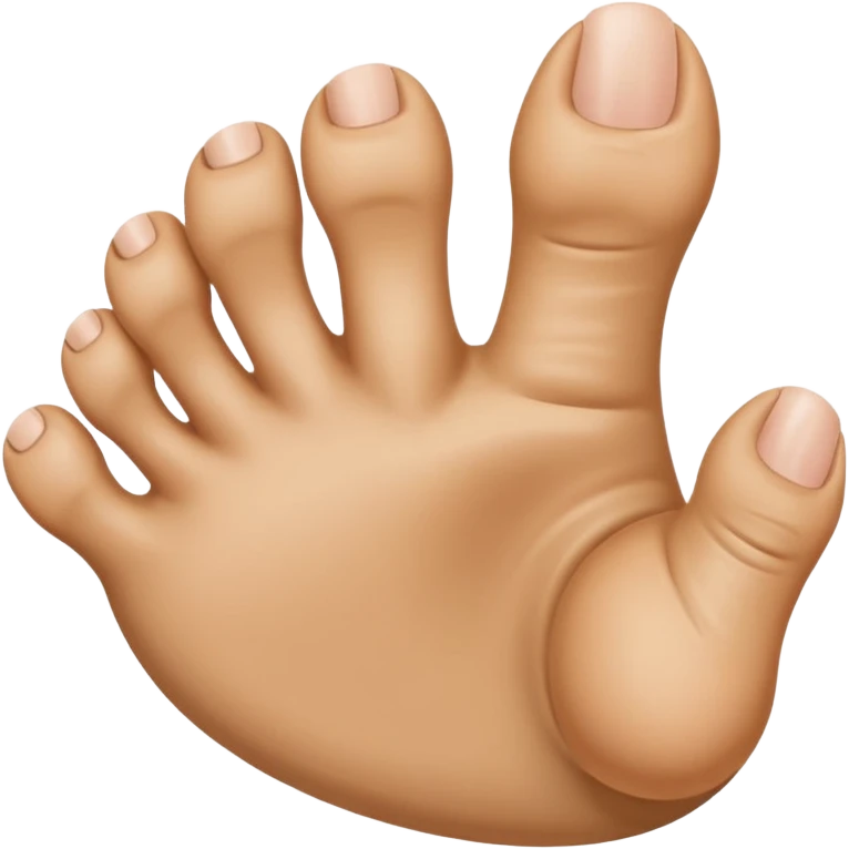 Big toe up rest of toes curled down emoji