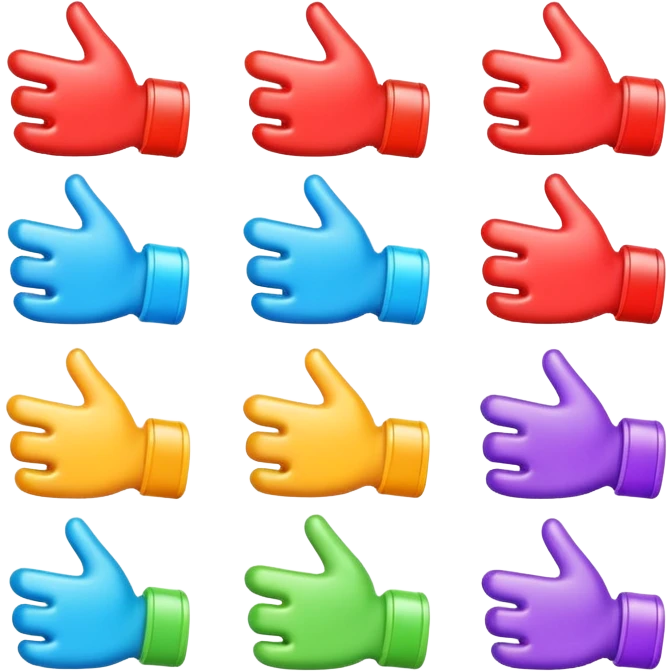 tap hand  icons in 3d emoji