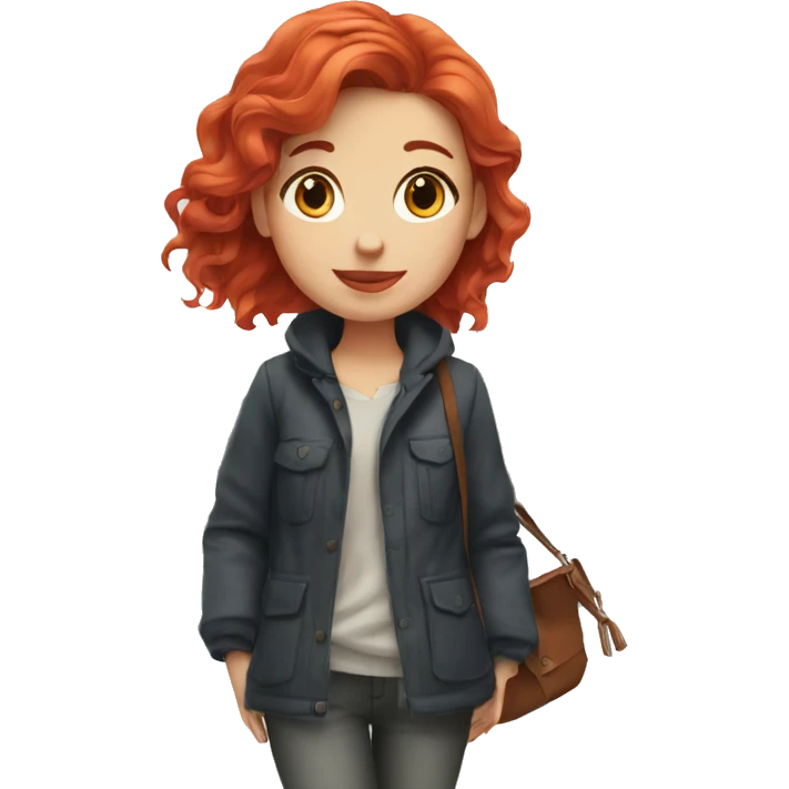 Red Hair girl in paris emoji