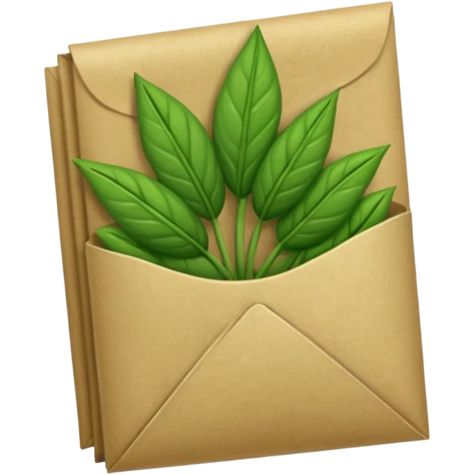 green seed packet pocket emoji