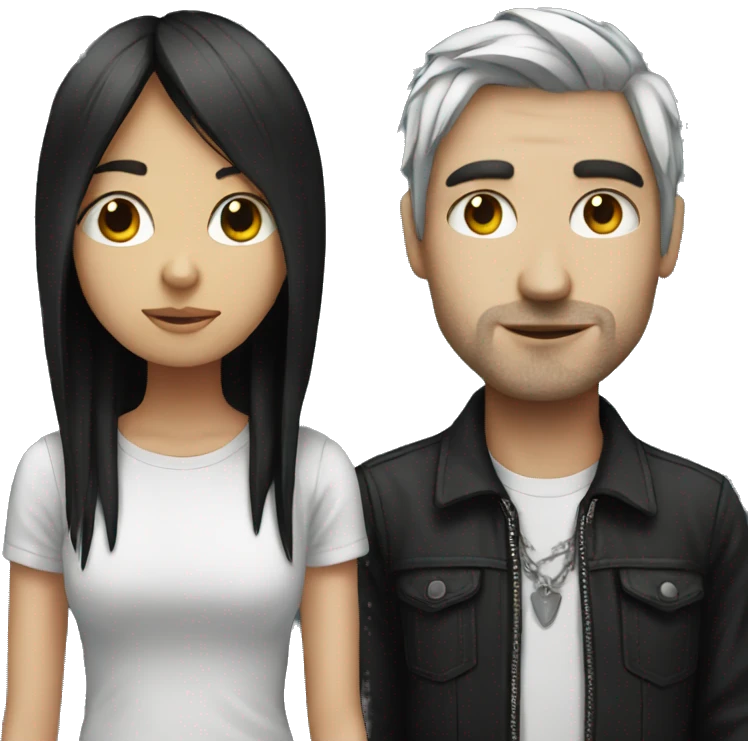 Man with emo girl emoji