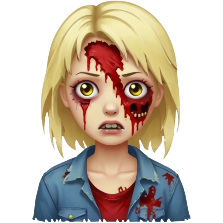 girl zombie with blonde hair emoji