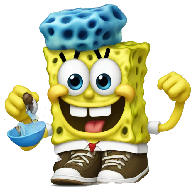 spongebob eating a shoe emoji